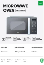 Syinix 25 Litres Digital Microwave MW1025-05M - Image 2