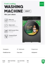 Syinix 8kg Wash & Spin Front Load Washing Machine(V8WFT)