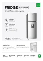 Syinix FD257DFT01K 257 Litres No Frost Fridge with Dispenser - Image 2